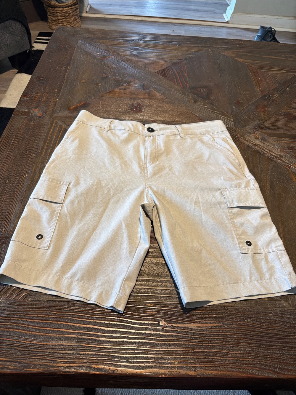 First Wave Men's Cargo Shorts in Light Beige